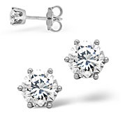 The Diamond Store.co.uk H/Si Mens Single Earrings 0.25CT Diamond 18KW
