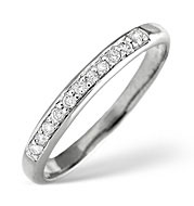 The Diamond Store.co.uk Half Eternity Ring 0.10CT Diamond Platinum