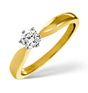 HIGH SET CHLOE 18KY DIAMOND SOLITAIRE RING 0.50CT H/SI
