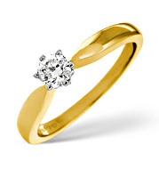 The Diamond Store.co.uk HIGH SET CHLOE 18KY DIAMOND SOLITAIRE RING 0.50CT H/SI