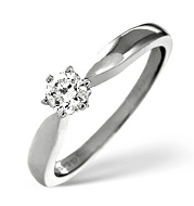 The Diamond Store.co.uk HIGH SET CHLOE PLATINUM DIAMOND SOLITAIRE RING 0.33CT G/VS