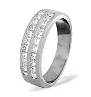 The Diamond Store.co.uk HOLLY 18KW DIAMOND HALF ETERNITY RING 0.50CT H/SI