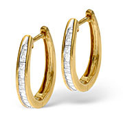 The Diamond Store.co.uk Hoop Earrings 0.40CT Diamond 9K Yellow Gold