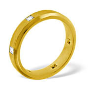 LADIES 18K GOLD DIAMOND WEDDING RING 0.28CT H/SI
