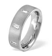 The Diamond Store.co.uk LADIES 18K WHITE GOLD DIAMOND WEDDING RING 0.17CT G/VS