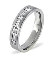 The Diamond Store.co.uk LADIES 18K WHITE GOLD DIAMOND WEDDING RING 0.49CT H/SI