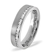 The Diamond Store.co.uk LADIES 18K WHITE GOLD DIAMOND WEDDING RING 0.54CT H/SI