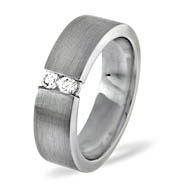 LADIES PALLADIUM DIAMOND WEDDING RING 0.12CT G/VS