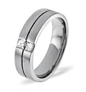LADIES PALLADIUM DIAMOND WEDDING RING 0.16CT H/SI