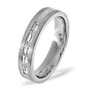 LADIES PALLADIUM DIAMOND WEDDING RING 0.22CT H/SI