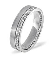 LADIES PALLADIUM DIAMOND WEDDING RING 0.27CT H/SI