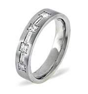 LADIES PALLADIUM DIAMOND WEDDING RING 0.49CT G/VS