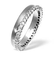 LADIES PALLADIUM DIAMOND WEDDING RING 1.20CT H/SI