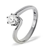 LEAH PLATINUM DIAMOND SOLITAIRE RING 0.33CT H/SI