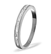 The Diamond Store.co.uk LILY 18KW DIAMOND HALF ETERNITY RING 1.00CT G/VS