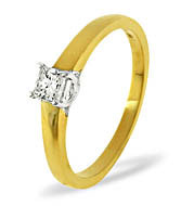 The Diamond Store.co.uk LUCY 18KY DIAMOND SOLITAIRE RING 0.25CT G/VS