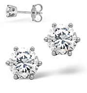 The Diamond Store.co.uk Mens Earrings .50CT Single Stone Diamond 18KW