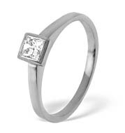 The Diamond Store.co.uk MILLIE PLATINUM DIAMOND SOLITAIRE RING 0.25CT G/VS