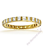 The Diamond Store.co.uk Olivia 18K G/Vs Princess Cut Diamond Full Eternity Ring 1ct With Bar