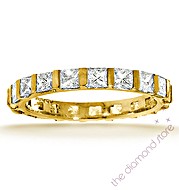 The Diamond Store.co.uk Olivia 18K G/Vs Princess Cut Diamond Full Eternity Ring 2.00ct With Bar