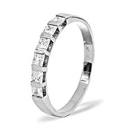 The Diamond Store.co.uk OLIVIA PLATINUM DIAMOND HALF ETERNITY RING 0.50CT G/VS