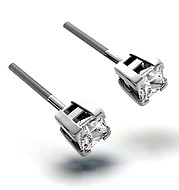The Diamond Store.co.uk OLIVIA PLATINUM DIAMOND STUD EARRINGS 0.50CT H/SI
