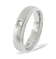 PALLADIUM DIAMOND WEDDING RING 0.08CT G/VS