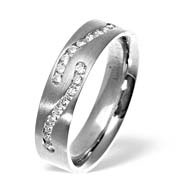 The Diamond Store.co.uk PALLADIUM DIAMOND WEDDING RING 0.30CT G/VS