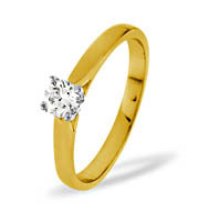 The Diamond Store.co.uk PETRA 18KY DIAMOND SOLITAIRE RING 0.25CT H/SI