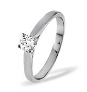 The Diamond Store.co.uk PETRA PLATINUM DIAMOND SOLITAIRE RING 0.25CT H/SI