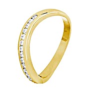 The Diamond Store.co.uk RAE TWIST 18KY DIAMOND HALF ETERNITY RING 0.50CT G/VS