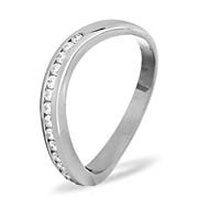 The Diamond Store.co.uk RAE TWIST PLATINUM DIAMOND HALF ETERNITY RING 0.50CT H/SI