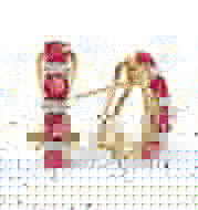 The Diamond Store.co.uk Ruby and 0.16CT Diamond Earrings 9K Yellow Gold