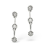 The Diamond Store.co.uk Small Drop Earrings 0.16CT Diamond 9K White Gold