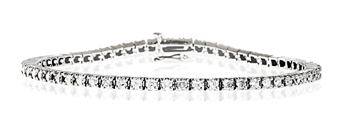 The Diamond Store.co.uk Star Buy! - H/Si Tennis Bracelet 6.00CT Diamond 18KW