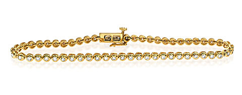 The Diamond Store.co.uk Tennis Bracelet 0.50CT Diamond 9K Yellow Gold