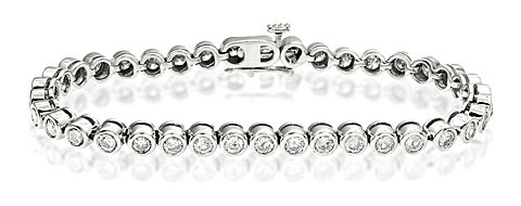 The Diamond Store.co.uk Tennis Bracelet 3.00CT Diamond 9K White Gold