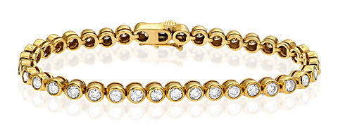 The Diamond Store.co.uk Tennis Bracelet 3.00CT Diamond 9K Yellow Gold