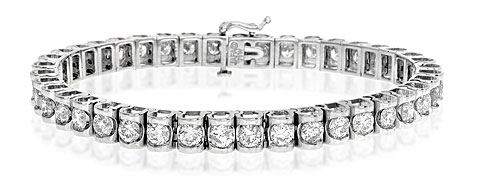 The Diamond Store.co.uk Tennis Bracelet 7.78CT Diamond 18KW
