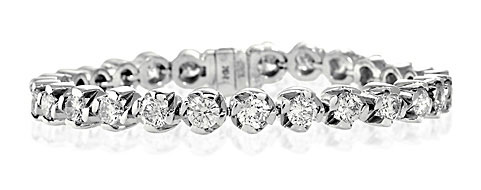 The Diamond Store.co.uk Tennis Bracelet 9.10CT Diamond 18KW