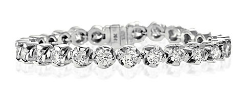 Tennis Bracelet 9.10CT Diamond 18KW
