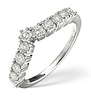 The Diamond Store.co.uk Wishbone Ring 0.70CT Diamond 18K White Gold