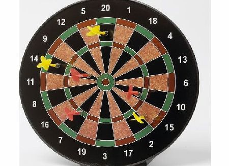 The Discovery Store Magnetic Dart Board. Magnetic dart board game for kids. Inc. magnetic dartboard and 6 magnetic darts