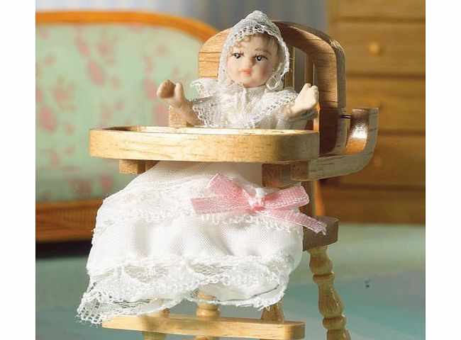 The Dolls House Emporium Baby Ada Doll, in Long Dress 1:12 scale