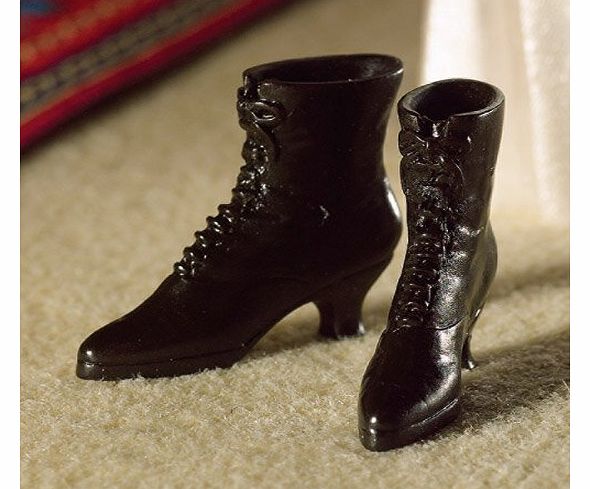 The Dolls House Emporium Black Victorian-style Boots (PR)
