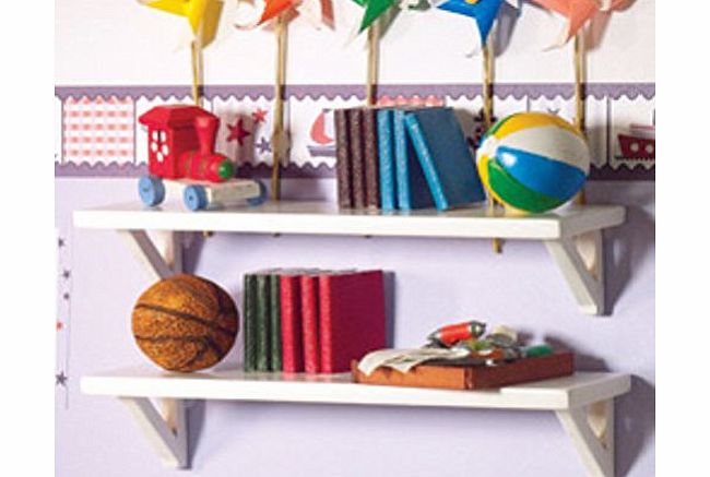 The Dolls House Emporium Large White Shelves, 2 pcs