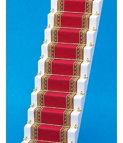 Red & Gold Edged Stair Carpet