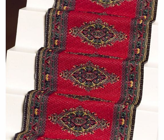 Red Motif Stair Carpet