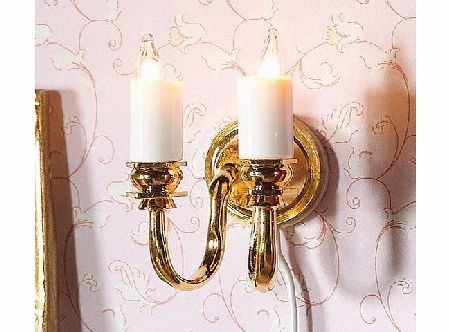The Dolls House Emporium Twin Candle Wall Light