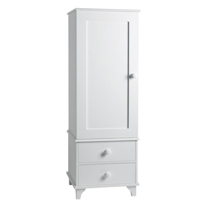 THE DORMY HOUSE Classic Single Wardrobe 2 Drawers White One Size